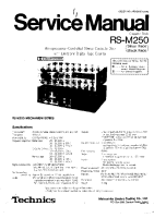 Technics - RSM-250 - Service manual 